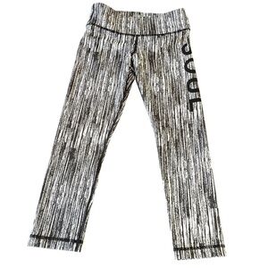 SoulCycle Vertical Stripe Cropped Capri Leggings